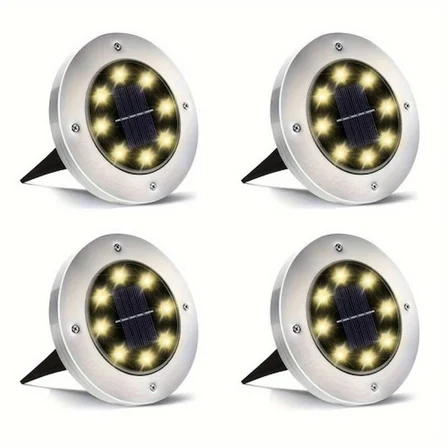 4'Lü Solar Panelli Kazıklı Bahçe Aydınlatması -Mi̇Rayli̇Fe