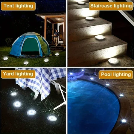4'Lü Solar Panelli Kazıklı Bahçe Aydınlatması -Mi̇Rayli̇Fe