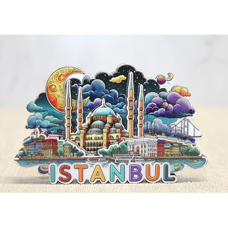 Ahşap İstanbul Temalı Magnet -MİRAYLİFE