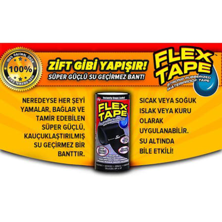 Flex Tape Suya Dayanıklı Tamir Bandı -MİRAYLİFE