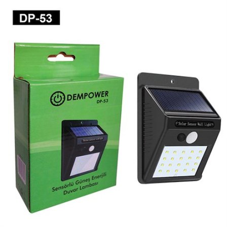 Sensörlü Güneş ENERJİLİ LED LAMBA -MİRAYLİFE