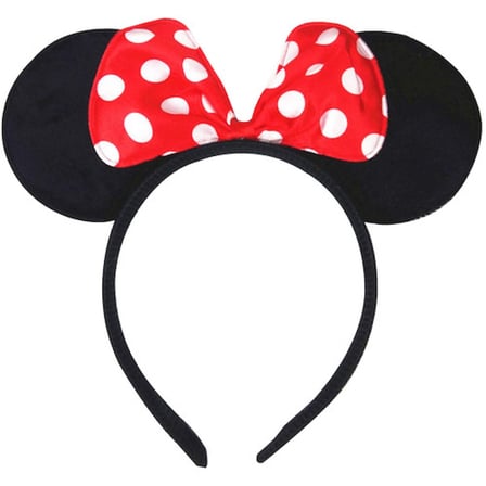 Kırmızı Fiyonklu Minnie Mouse Taç Fare Tacı Kafa Bandı -MİRAYLİFE