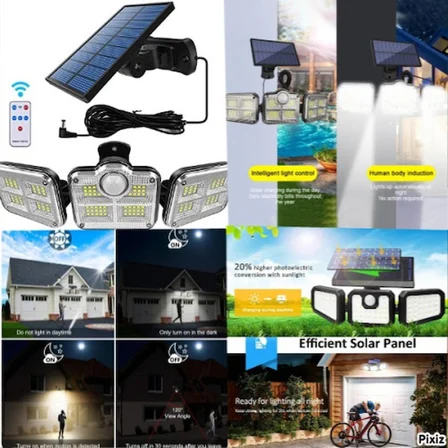 Solar Panelli Uzaktan Kumandalı 122 LED Bahçe Aydınlatması -MİRAYLİFE