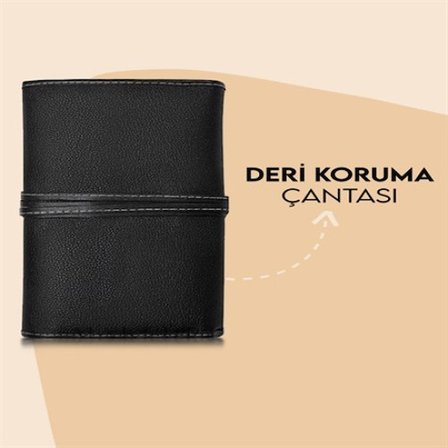 24'LÜ PROFESYONEL DERİ ÇANTALI MAKYAJ FIRÇA SETİ -MİRAYLİFE