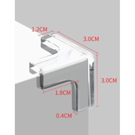 8 li Set Silikon Şeffaf Masa Kenarı Köşe Koruma Aparatı -MİRAYLİFE