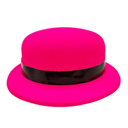 Neon Partisi Pembe Renk Melon Plastik Parti Şapkası -MİRAYLİFE