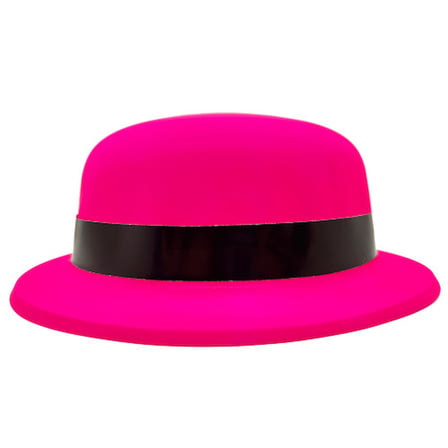Neon Partisi Pembe Renk Melon Plastik Parti Şapkası -MİRAYLİFE