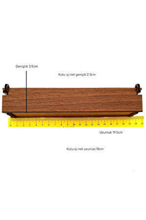 Mdf ahşap kutu dikdörtgen 3.5cmx19.5cm