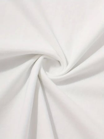 Baskılı Oversize Bisiklet Yaka T-shirt - Beyaz