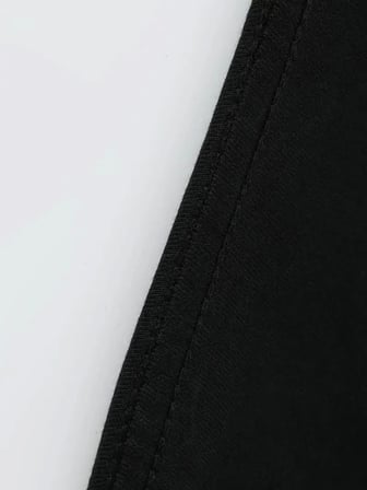 Baskılı Oversize Bisiklet Yaka T-shirt - Siyah