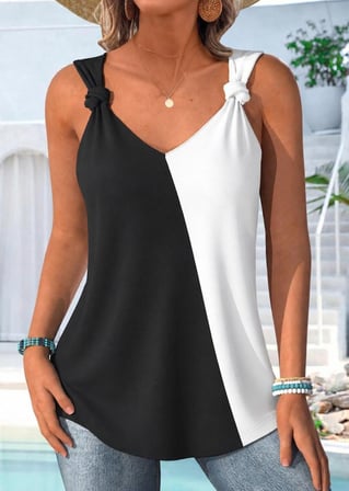 Kadın Askılı V Yakalı çift Renkli Askıları Bağcık Detaylı Bürümcük Bluz Siyah 2XL/3XL