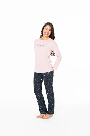 Kadın Pamuklu Lisanslı Pijama Takımı 20140