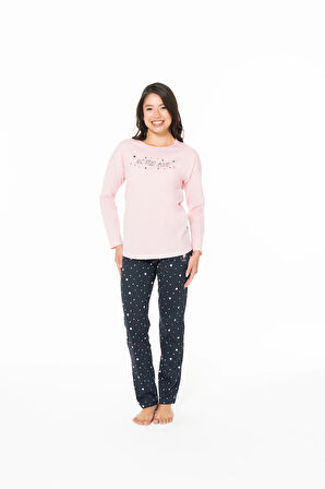 Kadın Pamuklu Lisanslı Pijama Takımı 20140
