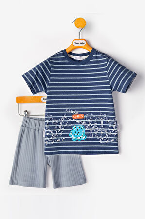 Erkek Bebek Şortlu Takım Erkek Bebek ikili Takım Erkek Bebek alt ust Takım Erkek Çocuk Yazlık Takım