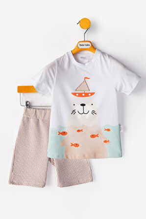 Erkek Çocuk Yazlık Takım Erkek Bebek Şortlu Takım Erkek Bebek ikili Takım Erkek Bebek alt ust Takım