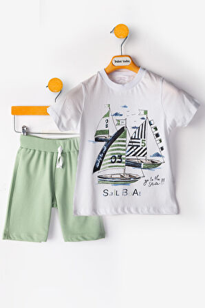 Erkek Çocuk Yazlık Takım Erkek Bebek Şortlu Takım Erkek Bebek ikili Takım Erkek Bebek alt ust Takım