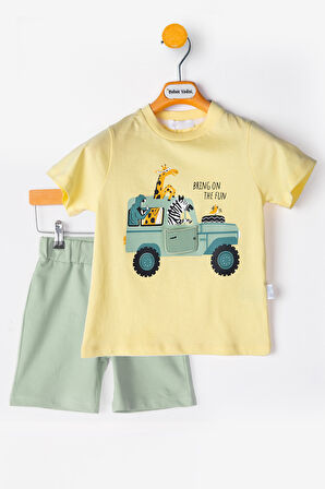 Şortlu Erkek Çocuk Takım Erkek Bebek Giyim Erkek Bebek alt ust Takım Erkek Bebek Takım İkili 