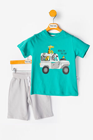 Şortlu Erkek Çocuk Takım Erkek Bebek Giyim Erkek Bebek alt ust Takım Erkek Bebek Takım İkili 