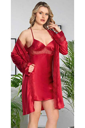 Kutulu Çeyizlik Saten Dantelli Altılı Set-355