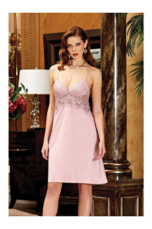 Çeyizlik Penye Dantelli Kısa Altılı Gecelik Sabahlık Takım- 561