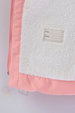 Atkı Kapüşonlu Cepli İçi Peluş Kürklü Fermuarlı Kapitone Kar Şişme Kışlık Kız Bebek Mont Çocuk Kaban