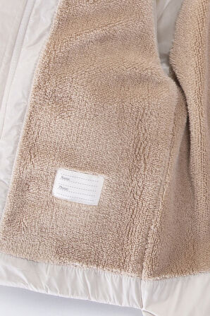 YENİ Tavşanlı Fermuarlı İçi Kürklü Peluş Cepli Kapüşonlu Şişme Kar Kışlık Kız Bebek Mont Çocuk Kaban