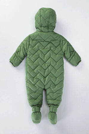 Kapitone İçi Kürklü Peluş Çıtçıtlı Kışlık Kapüşonlu Çocuk Erkek Bebek Astronot Tulum Kozmonot Mont