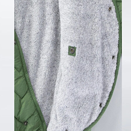 Kapitone İçi Kürklü Peluş Çıtçıtlı Kışlık Kapüşonlu Çocuk Erkek Bebek Astronot Tulum Kozmonot Mont