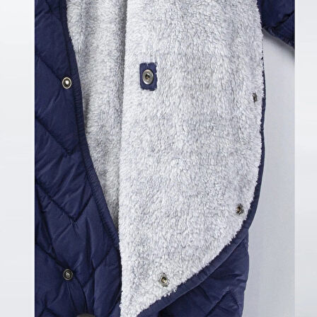 Kapitone İçi Kürklü Peluş Çıtçıtlı Kışlık Kapüşonlu Çocuk Erkek Bebek Astronot Tulum Kozmonot Mont