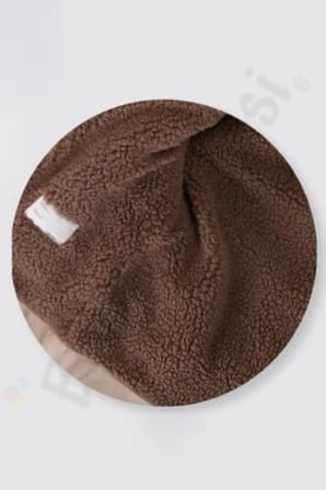Ayılı İçi Peluş Kürklü Fermuarlı Cepli Kalın Kapüşonlu Kar Şişme Kışlık Erkek Bebek Mont Çocuk Kaban