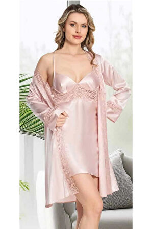 Kutulu Çeyizlik Saten Dantelli Altılı Set-355