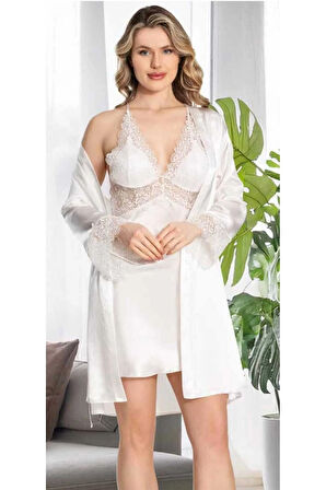 Kutulu Çeyizlik Saten Dantelli Altılı Set-360