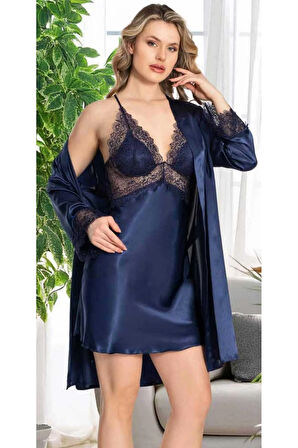 Kutulu Çeyizlik Saten Dantelli Altılı Set-360