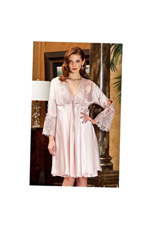 481 Kutulu Ipek Saten Dantelli Çeyizlik Altılı Set