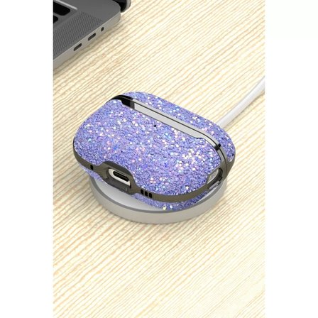 Onegif Apple Airpods Pro 2 (2.nesil) Bright Simli Airpods Kapak - Derin Mor