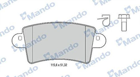 Mando MBF015027 Arka Fren Balatası Master II Movano 1.9 2.5D 2.8DTI Tüm Modeller (01) 4403467