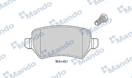 Mando MBF015200 Arka Fren Balatası Astra G Astra H Meriva A Zafira B Corsa 1605995