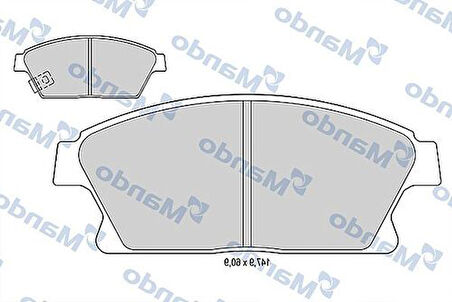 Mando MBF015334 Ön Fren Balatası 16 İnç Astra J Cruze Zafira C Mokka 22737859