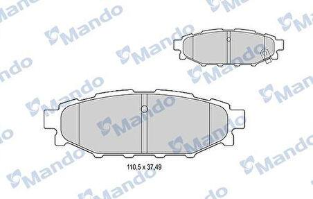 Mando MBF015825 Arka Fren Balatası Forester 2.0 2.5 09-12 Impreza 08-12 Outback 03-11 Legacy 03-10 26696AG030