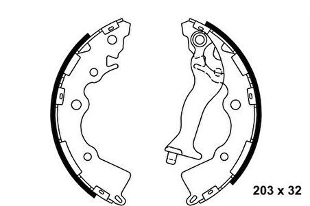 Mando MLH15 Arka Fren Balatası Pabuç Hyundai Accent Era 06-11 Kia Rio 06-11 Kampana Tip (ABS'siz) 583051GA00