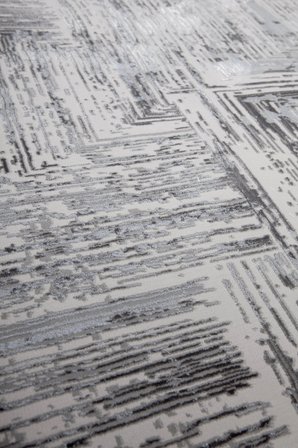Madrid 1005 Gri Halı Kilim Kaymaz Taban Salon Mutfak Kesme Yolluk Makine Halısı