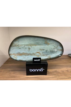2’li büyük  tabak / servis / sunum / meze tabağı 36 cm Bonna Madera Mint Vago platter