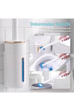 Premium Kullan At Süngerli Tuvalet Fırçası Seti