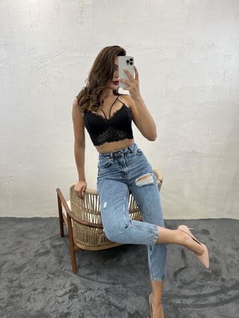 MODA ŞEHRİ 5778 DENİM CARROT FIT-MAVİ