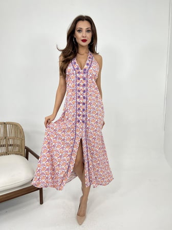 MODA ŞEHRİ 6855 ELBİSE-MOR