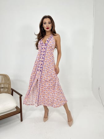 MODA ŞEHRİ 6855 ELBİSE-MOR
