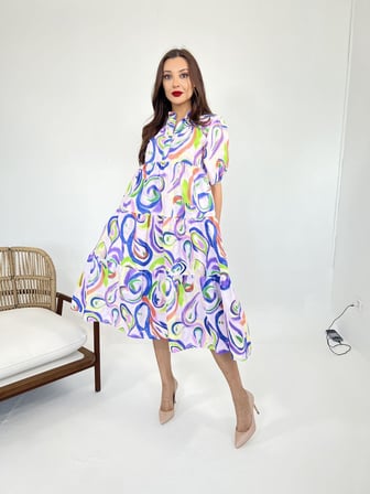 MODA ŞEHRİ 5522 ELBİSE-CLEVELAND