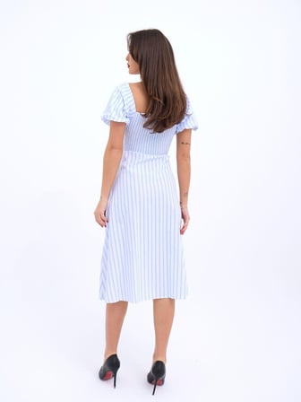 MODA ŞEHRİ 5948 ELBİSE-LOS ANGELES ÇİZGİLİ