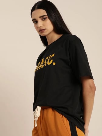 MODA ŞEHRİ Baskılı T-shirt - Siyah