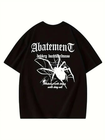 MODA ŞEHRİ Baskılı Oversize Bisiklet Yaka T-shirt - Siyah